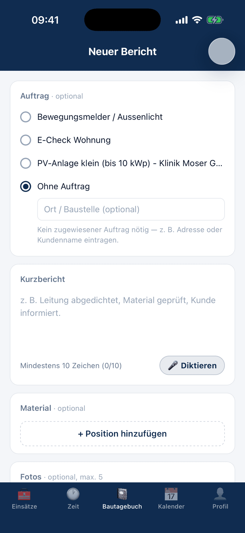 Die Monteur-App arbeitet mit